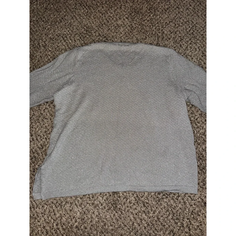 Cato Women's Quarter Sleeve Silver Sweater Size‎ 22/24W